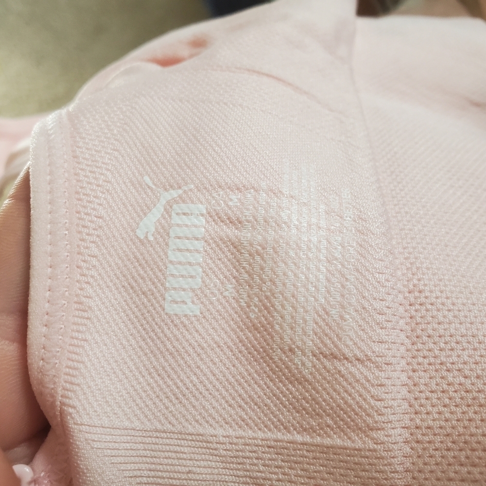 Puma Light Pink Sports Bra Women Medium - Picture 4 of 5